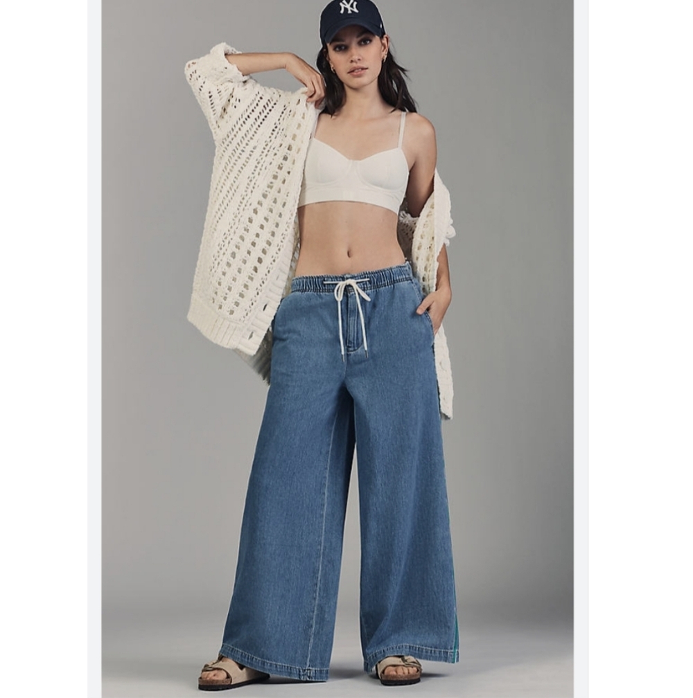 Pilco The Surfer‎ Wide Leg   Stripe Jeans - Picture 16 of 16